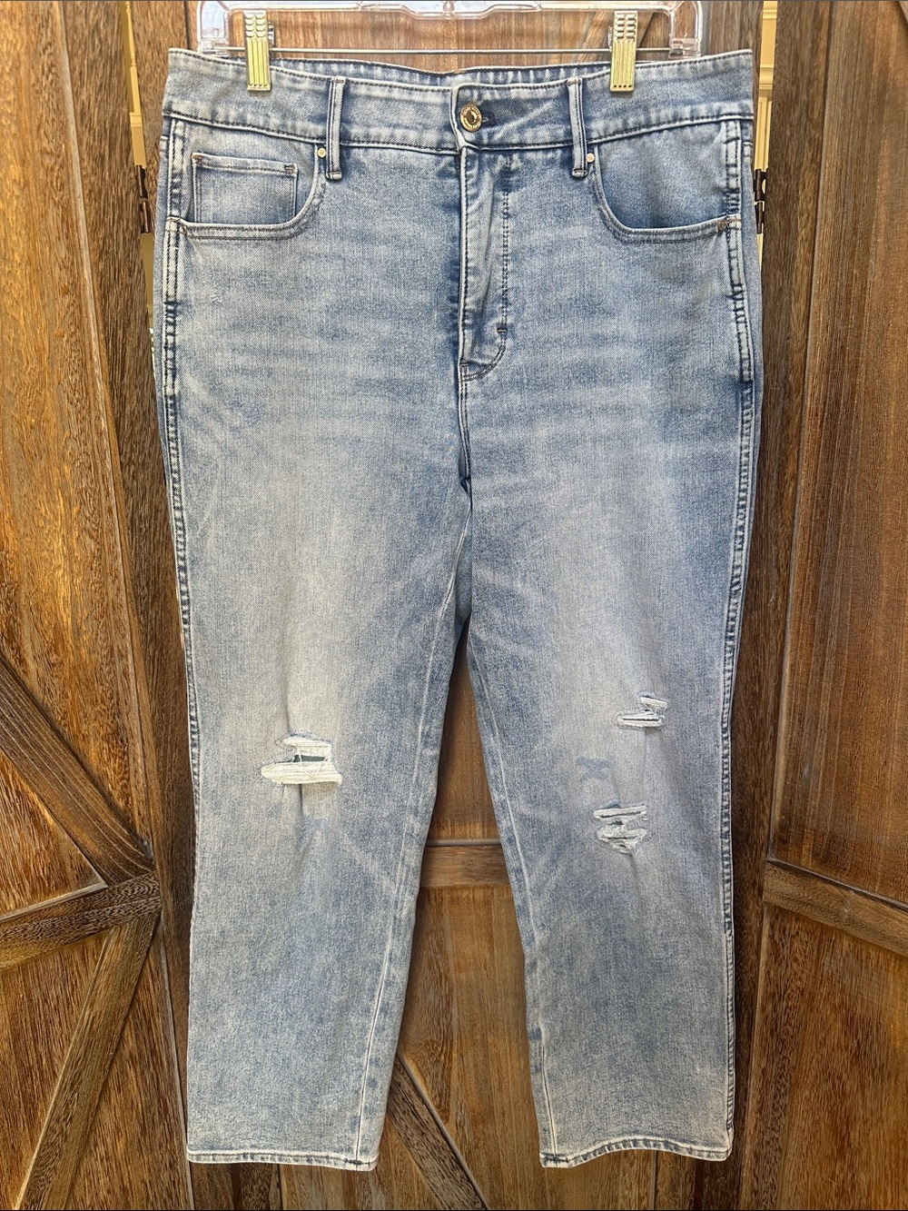 White House Black Market High Rise Straight Crop Jeans Size 12
